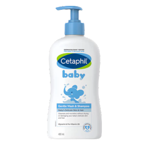 【Ship From SG】Cetaphil-Baby Gentle Wash & Shampoo With Organic Calendula Sunflower Seed Oil For Baby New born /Moisturising Bath 2IN1 /Daily Lotion 400ml