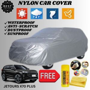 Waterproof Nylon Car Cover for Jetours X70 Plus Portable & Easy to Use Cover for Big SUV With Clean Cham