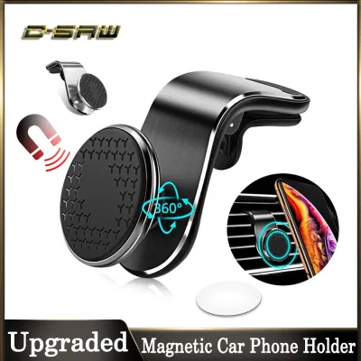 C-SAW Upgraded Rotatable Magnetic Car Phone Holder Air Vent Clip Mount Magnet Stand GPS Mount Holder 360 Metal Magnet Phone Stand For iPhone 11 Samsung Huawei Xiaomi