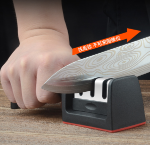 Dụng cụ mài dao kéo đa năng mài dao cầm tay 3 cấp độ có tay cầm chắc chắn tiện lợiAn Toàn khi Sử Dụng-HAUSE
