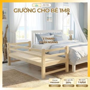 Giường Ngủ Cho Bé 1m8 Giường Ghép Mở Rộng Cho Bé Ngủ Chung Bố Mẹ Lắp Ráp