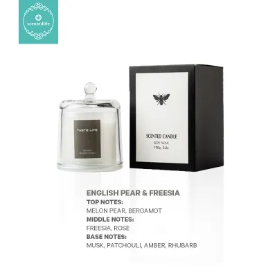 Scented Candle Luxury Jar Glass Candle with Essential Oil Room Fragrance Aromatherapy