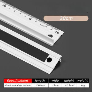 Aluminum Alloy Ruler Non Slip High Precision Multi Functional Cut Resistant Sewing Process Drawing Measuring Cloth Professionals