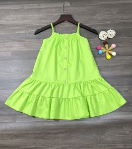 Đầm bé gáiváy trẻ em 2 dây xinh xắn SHOPMINAKIDS  vải cotton siêu xinh cho bé  size 0 đến 8 tuổi.