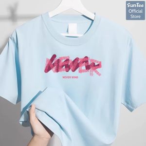 Áo thun nữ form vừa SUNTEE STFV502 phong cách basic in hình vải cotton 250GSM cao cấp thoáng mát