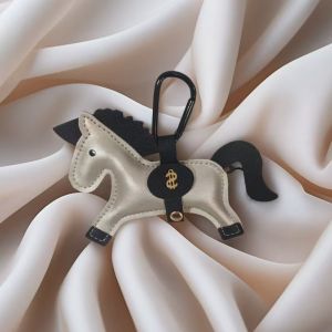 BOOCEAN Immediately Wealthy Pony Pendant Leather Fashion Accessory Car Keychain Decoration Ornament Creative Pony Keychain Gift