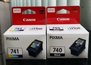 CANON PG-740+CL-741 BK+CO 3สี+ดำ แท้ศูนย์ของใหม่คุณภาพ100% ใช้สำหรับเครื่อง รุ่น MG4270/MX517/MG3170/MG4170/MX437/MX377 เพิ่มประสิทธิภาพสูง