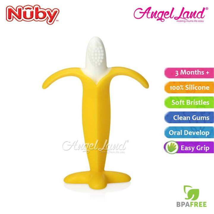 Silicone store banana toothbrush