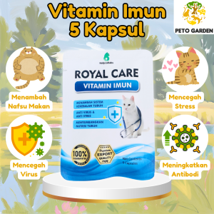 Holycatlabs Royal Care Vitamin Imun Isi 5 Kapsul | Anti Stress Anti Virus Kucing