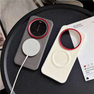 For Xiaomi Mi 17 Ultra Case Luxury lychee pattern  MagSafe Protective Back Cover For Xiaomi Mi 17 15 14 13 Ultra Shell