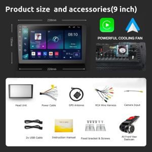 6gb ram and 64gb rom  Kenwood Android Car Player Quad Core IPS QLED Screen Player with Dual Fans Cooling System