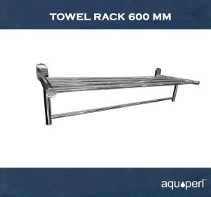 * Ready Stock*AQUAPERL 304 Stainless Steel Bathroom Towel Rack 60cm