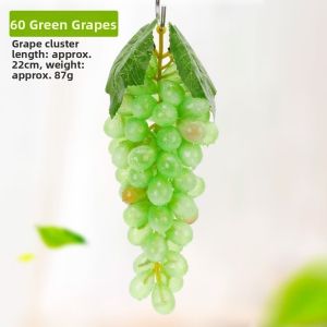 INEXTIN Realistic Artificial Grapes Bunches Green Grass Simulation Fake Fruits Decorations Decorative Fake Grape Bundles Table Decoration