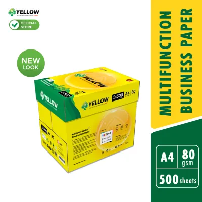 IK Yellow 500s 80gsm A4 paper 1 Carton box (5 Reams) (500 sheets/ream)