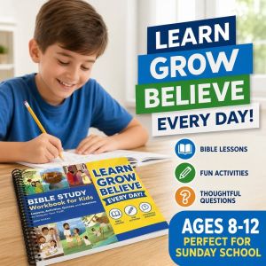 Bible Study Workbook For Kids Christian Lessons Quizzes Activities Spiral Bound Ages 8 To 12