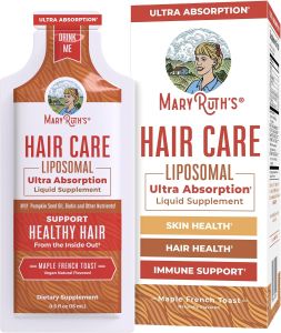 MaryRuth Organics Vitamins Sugar & Gluten Free Liquid Hair Vitamins with Vitamin D3 Vitamin E tin Hyaluronic Acid Selenium for Hair & Skin Care Vegan Non-GMO 14-0.5 Fl Oz Pouches