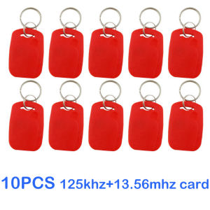 Boland RFID 125KHZ+13.56MHZ Dual Frequency Replication Card Writable Keychain T5200+UID Composite Key Tag  Access Control Label