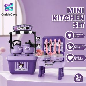 Kuromi Educational Mini Kitchen Cooking Set Pretend Play Interactive Toys For Toddlers Girls Boys Kids Gift