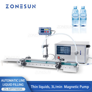 ZONESUN ZS-MPYT600A Magnetic Pump Automatic Liquid Filling Machine Juice Bottles Vial Tube For Perfume Essential Oil Production