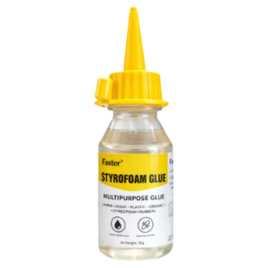 KAFIFI Faster Styrofoam Glue – 30g – Multi-Purpose Adhesive for Paper Wood Ceramic & Plastic DIY Projects
