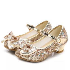 Sepatu Hak High Heel Heels Pendek Anak Perempuan Cewe Cewek Pesta Kondangan Nikahan Pentas Natal Usia 3 4 5 6 7 8 Tahun Paud Tk Sd Princess Cinderella Berbie Elsa Frozen Shoes Glitter Blink Pita Kupu Kupu Pink Emas Gold Biru Silver Cantik Mewah Kado Ultah