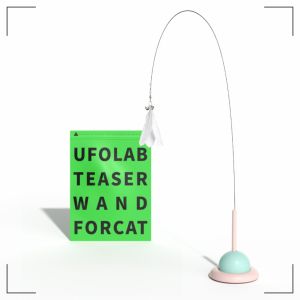 "พร้อมส่ง" ไม้ตกแมว UFO 2in1 ติดพื้น ติดกระจก ติดผนัง ของเล่นแมว