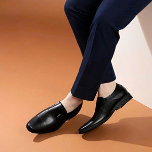 Giày tây nam da trơn mềm mũi nhọn thanh lịch đế khâu sẵn phong cách thời trang size 39 đến size 44