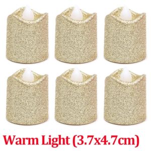 6 cái long lanh nến LED hoạt động bằng pin đèn Flameless có nhu cầu đèn nến Xmas tiệc cưới sinh nhật trang trí đèn ngày lễ
