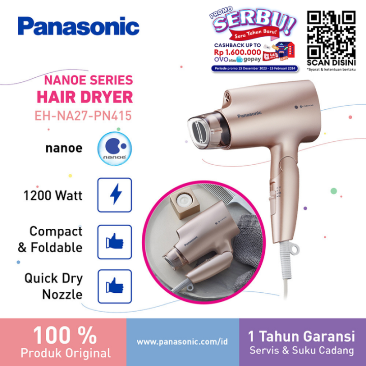 Panasonic Eh Na27 Pn415 Hair Dryer Nanoe Series Pink Lazada Indonesia 6437