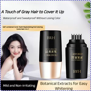 【Lupakan Uban】BRH Long-lasting Does Not Harm Hair Dying Comb Healthy Herbal Formula To Turn Gray Hair Black Without Fading Or Smudging Quick Hair Dyeing Comb 持久性染发剂应急遮盖白发梳