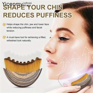 Yicenmy Ultra-Soft Bristles Lymphatic Face Contour Brush Chin Sculpting Reduce Puffiness Dry Brushing Lymphatic Drainage Massager For Chin Sculpting Tool