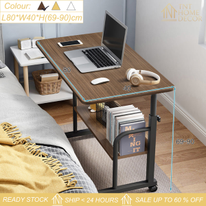 Multifunctional Portable Lifting Laptop Table Height Adjustable Computer Desk with Wheels
