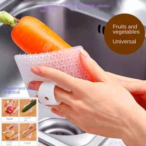 Fruit and Vegetable Cleaning Brush Finger Set Antibacterial Bendable Crevice Brush Kitchen Cleaning Tool