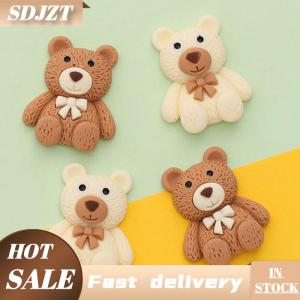 SDJZT 10 chiếc bùa chú gấu nhỏ bằng nhựa hoạt hình để tự làm phụ kiện làm trang sức