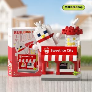 Taidu sáng tạo khối xây dựng siêu nhỏ cửa hàng thức ăn nhanh đồ chơi tự làm cho trẻ em và người lớn