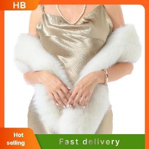 HB Winter Imitation Mink Fur Scarves For Women Warm Fluffy Faux Fur Wrap Fashion Versatile Party Evening Dress Fluffy Long Scarf