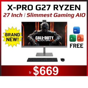 Brand New XPro All In One Desktop PC | G27 | 27 Inch Screen | AMD Ryzen 5 5500GT | Up to 512 GB SSD | PREMIUM Silver | Local SG | SG Brand | Quality