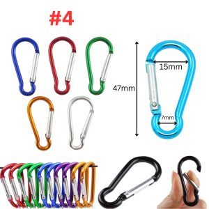 Carabiner Hooks 10pcs/15pcs/20pcs Aluminum Alloy Camping Tools Carabiner for Keys and Bags