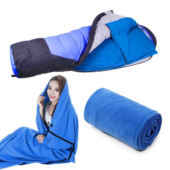 Portable Sleeping Bag Fleece Liner Lightweight Tent Bed For Outdoor