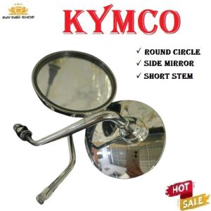 KYMCO SUPER 8 125-150 CIRCLE SIDE MIRROR MOTORCYCLE ROUND TYPE SHORT STEM HIGH QUALITY ACESSORIES
