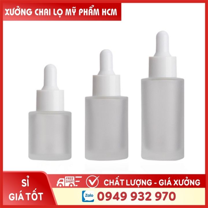 Lọ Chiết Serum Thủy Tinh Phun Mờ Cao Cấp Nắp Bóp Nhỏ Giọt 20M/30ML Dùng ...