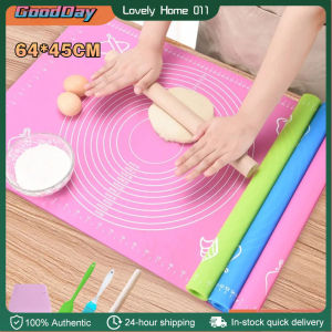 Silicone Baking Mat with Rolling Pin Non-Stick Baking Pastry Mat with Measurement Cake Kneading Pad