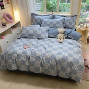 Mr. Jue Full Cotton Brushed Four-Piece Set Pure Cotton Bedding Autumn Winter Quilt Cover Bed Sheet Three-Piece Set Bed Skirt LZD