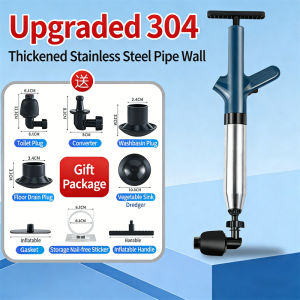 Drain Declogger High Pressure Toilet Air Plunger for Blocked Toilet Floor Drain Washbasin