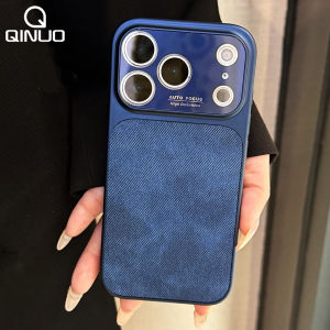 Large Window Denim Jeans Texture Phone Case For iPhone 17 16 15 14 13 Pro Max Camera Lens Protection Armor Shockproof Hard Cover