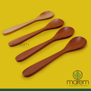 SENDOK KAYU PUDING/DESSERT/TEH | SENDOK MINI KAYU SAWO 15 CM / SENDOK BAYI