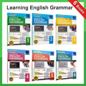 6 books/set Learning English Grammar Workbook Reading Comprehension Primary School Develop Grammar Skills Practice Exercise Book Worksheets Educational Booklets Homework Kids Early Learning for 7-12 Years Old