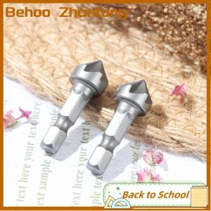 Behoo 6 Flute Countersink Drill Bit Chamfer Cutting Woodworking Tool hexagon handle