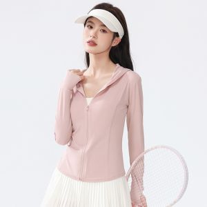 เสื้อคลุมกันแดด เสื้อเย็น เสื้อโยคะแขนยาวสำหรับผู้หญิงเสื้อออกกำลังกาย Yoga Jacket