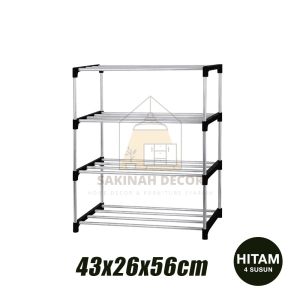 Rak Sepatu 5 Susun Rak Sepatu 4 Susun Rak Sepatu 3 Susun Bahan Stainless Steel Tempat Penyimpanan Sepatu